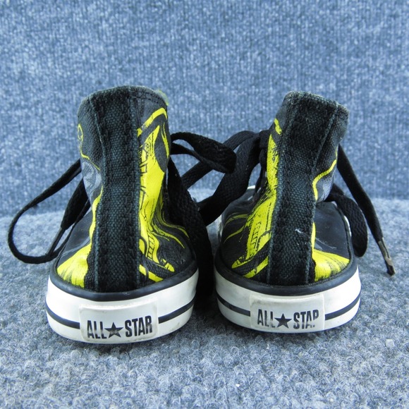 Converse Boys Sneaker Shoes Black Synthetic Lace Up Size T 7 Medium - Picture 4 of 8